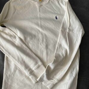 Ralph Lauren Cream Long Sleeve Crewneck